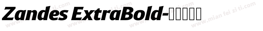 Zandes ExtraBold字体转换